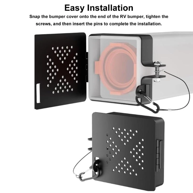 

H3CE Heavy Duty Aluminum Alloy RV Motorhome Bumper Cover Ventilated Design Rustproof Weather Resistant None Trim Strips Needed