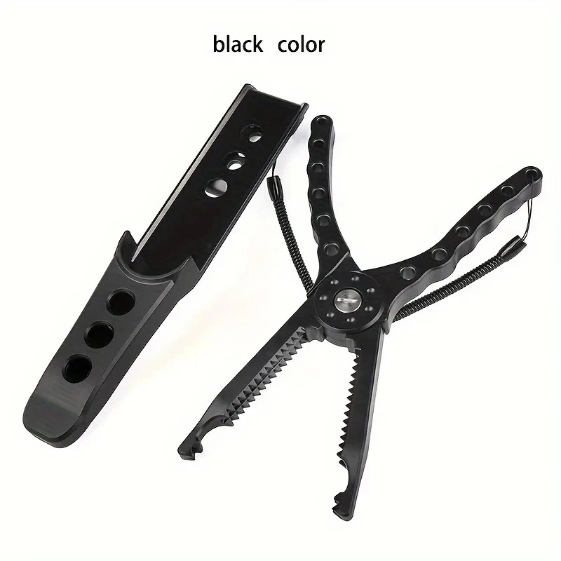 Plastic Fishing Pliers with Catfish Gripper, Non-Slip Grip Hook Remover Tool with Attached Lanyard