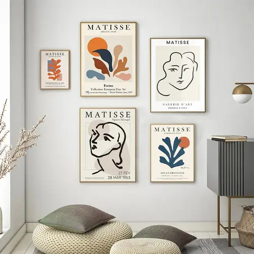 Scandinavian Henri Matisse Abstract Lines HD Canvas Painting Minimalist Wall  Poster Print Home Bedroom Living Room Decor - Image 2