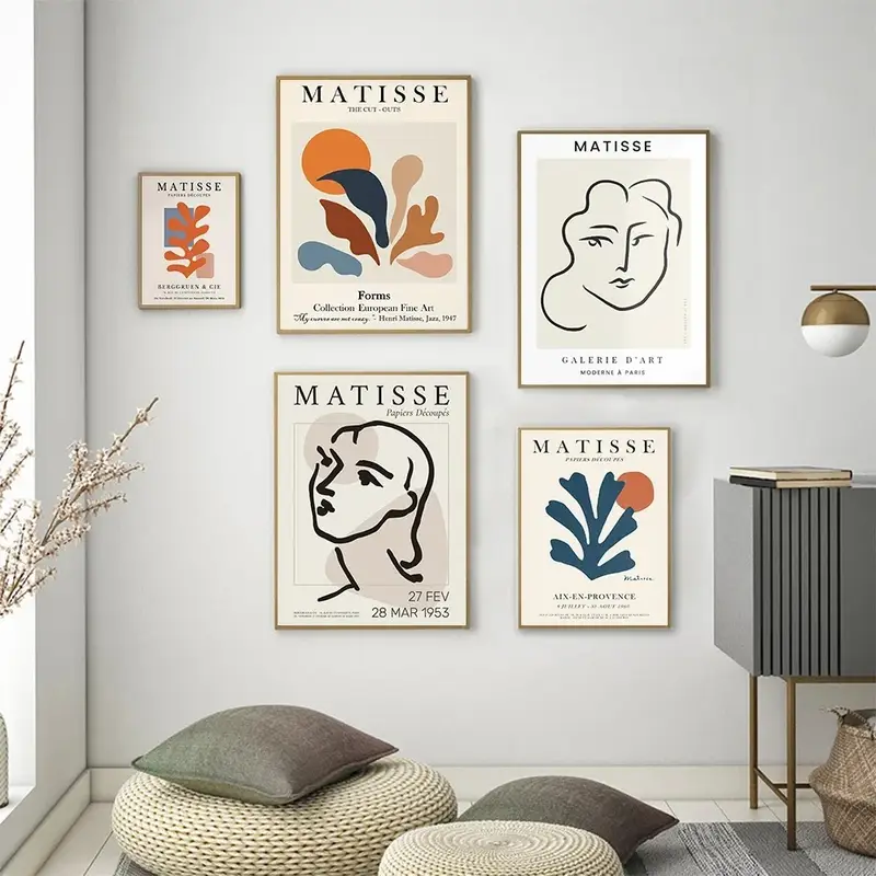 Scandinavian Henri Matisse Abstract Lines HD Canvas Painting Minimalist Wall  Poster Print Home Bedroom Living Room Decor - Image 2