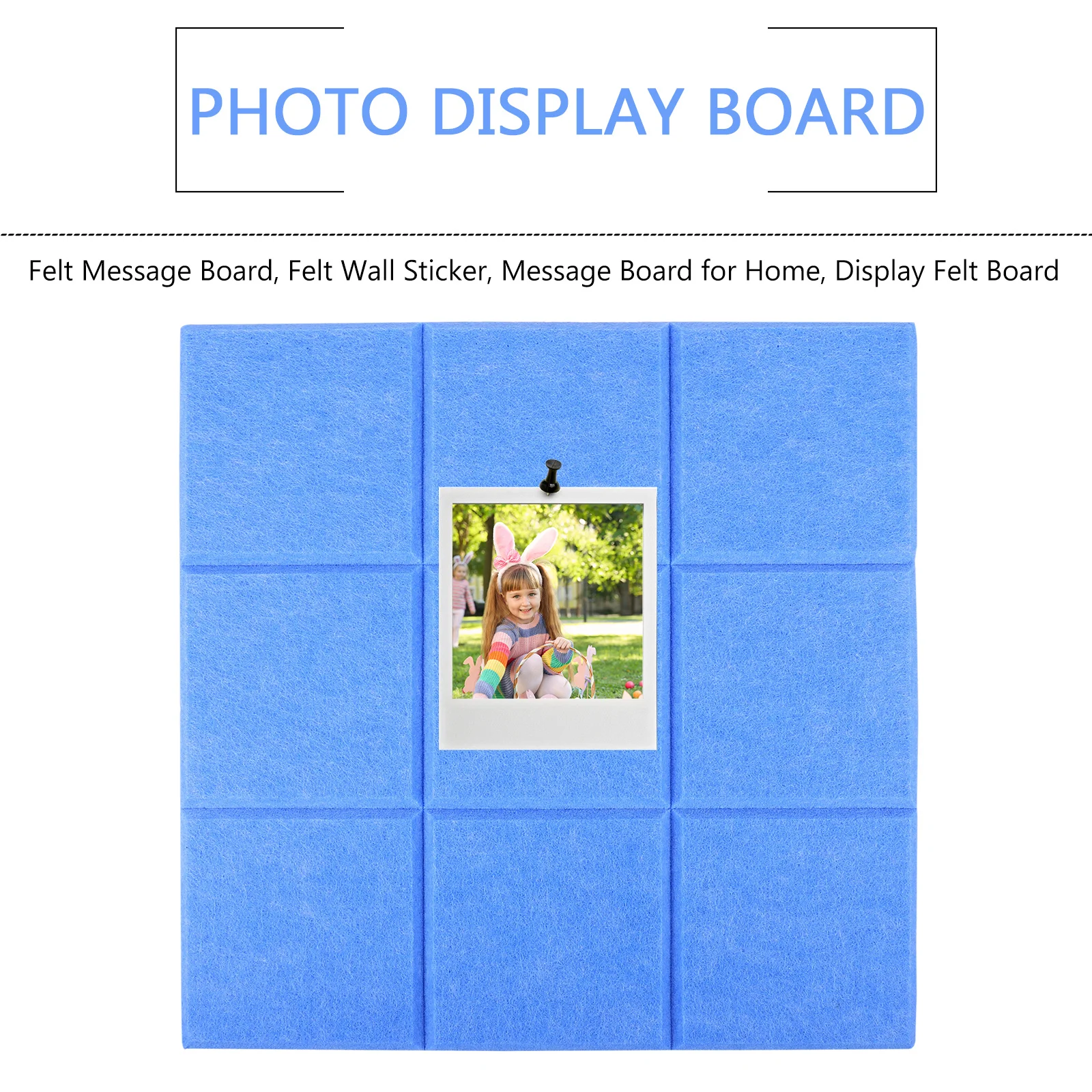 Felt Board Self-Adhesive Wall Mountable Memo Board For Home Office Classroom Grid Notice Organizer Sticky Message Panel