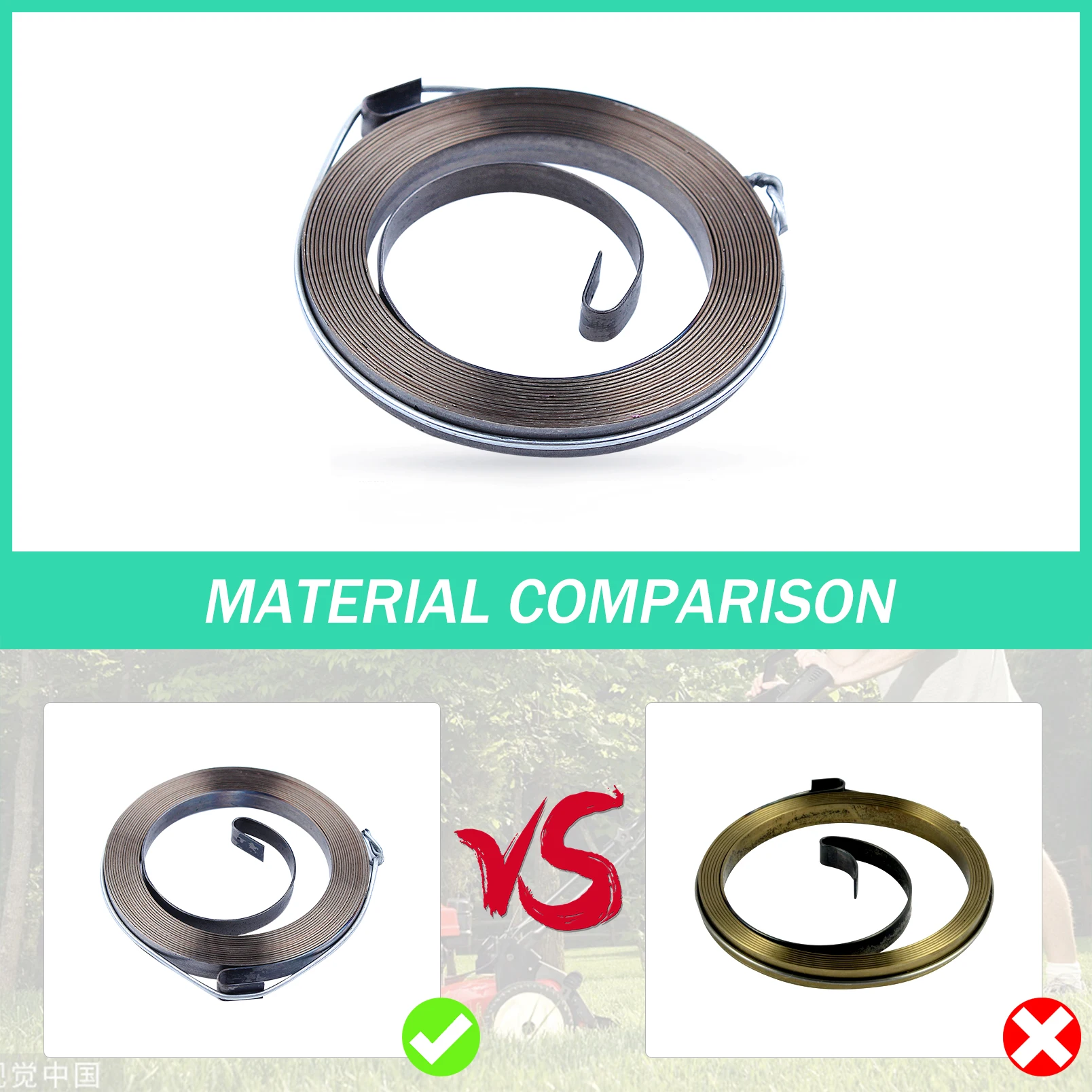 Recoil Starter Spring For Husqvarna 128C 128CD 128R 128LD Lawn Trimmer Edger Brush Cutter Engine Motor  Garden Tool Parts