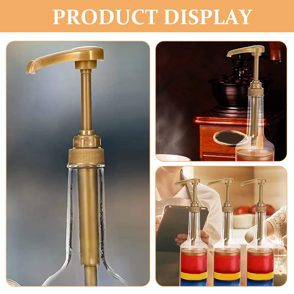 

Sturdy PP Syrup Pump Replacement Bottle Dispenser Lightweight Easy Install Applicable for Various Bottles Plastic Lotion