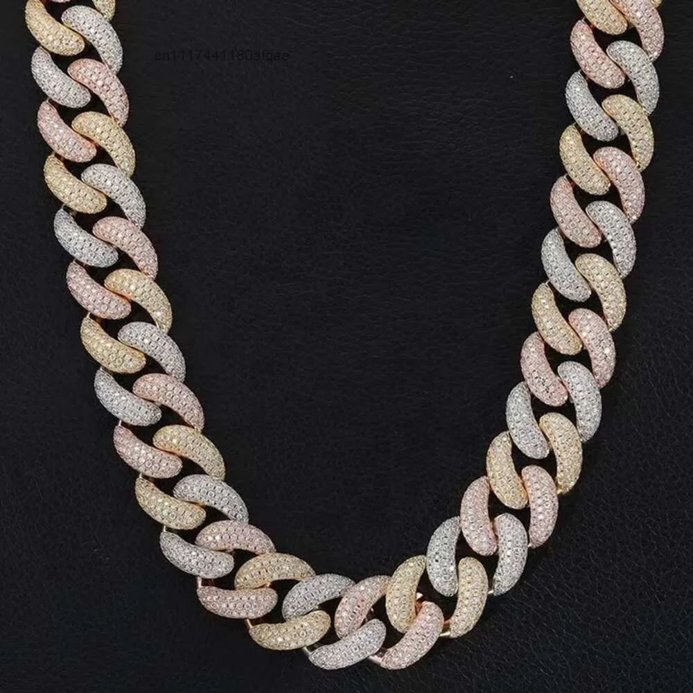 Diamond Custom Miami Cuban Real Hip Hop Jewelry 1mm Iced Out Link Vvs Moissanite Chain for Indian Manufacturer.