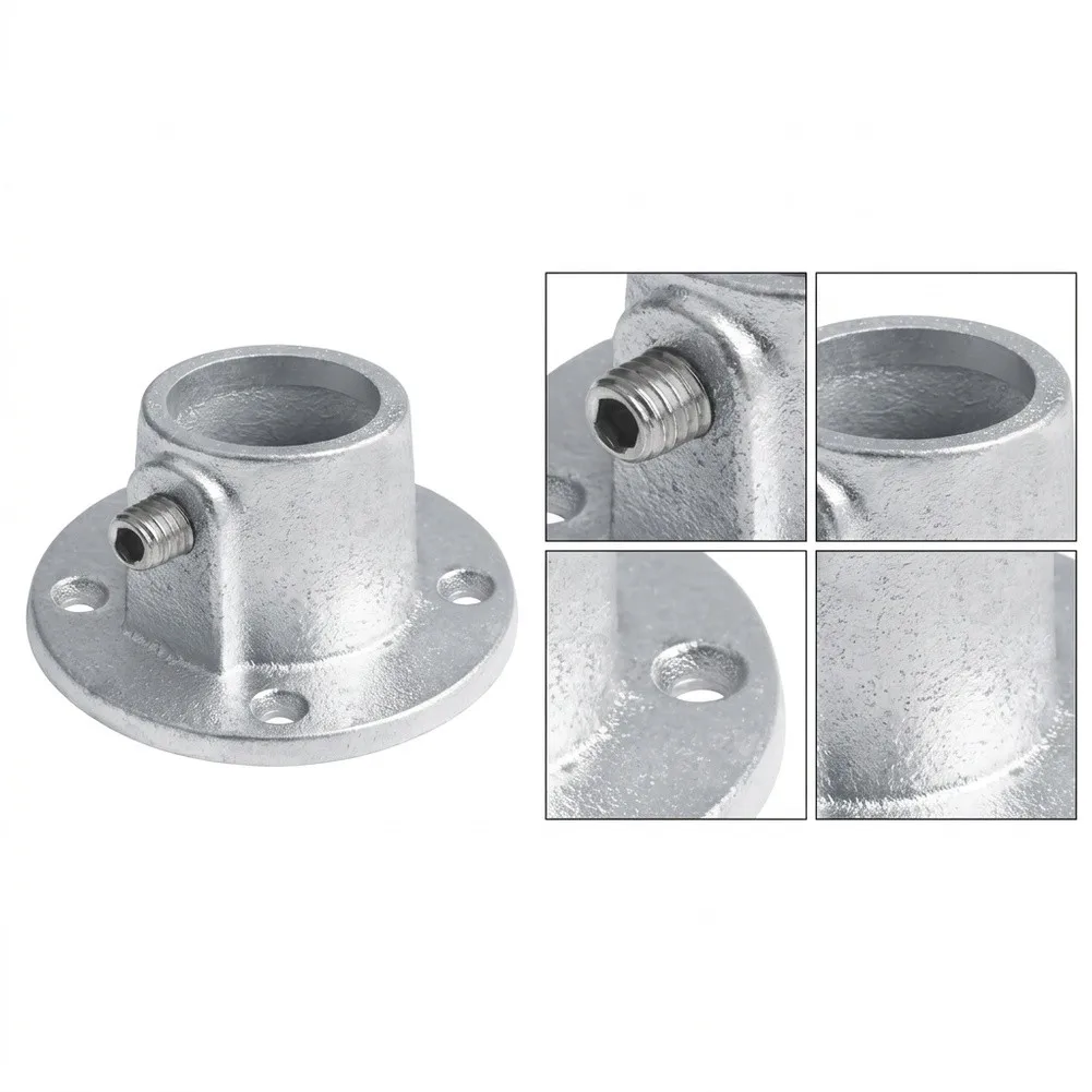 For Structural Projects 1-1 4 In Galvanized Flange Base Pre-drilled Flange Electro-galvanized Coating High Strength Material