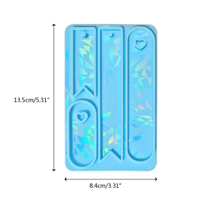 Q0KE Dainty Ribbon Mold for Handmade Crafts Bookmarks Shaped Pendant Casting Mould Lasers Bookmarks Making Molds