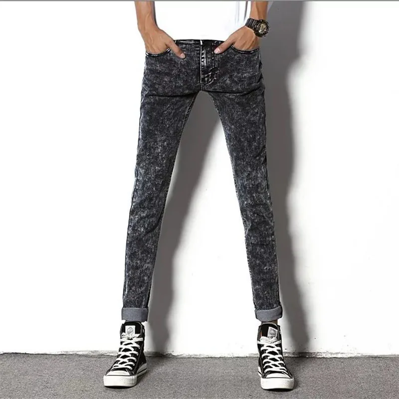 Spring And Autumn 2022 Fashion Stretch Jeans Men's New Slim Feet Casual Pants Men's Korean Trendy Was Thin Skinny Pants Men
