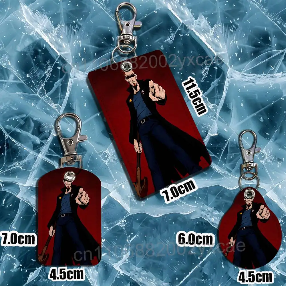 Cartoon character Postal Dude Cartoon Singer Anime Card Keychain Fashion Pendant Bag ID Door Card Holder Bus Card Cute Adult