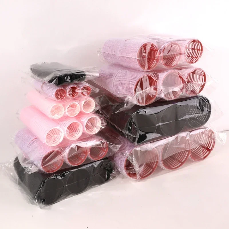 6Pcs Self-Grip Hair Rollers Heatless Hair Curlers No Heat Hair Bangs Volume Self-adhesive Hook Curlers DIY Styling Tools