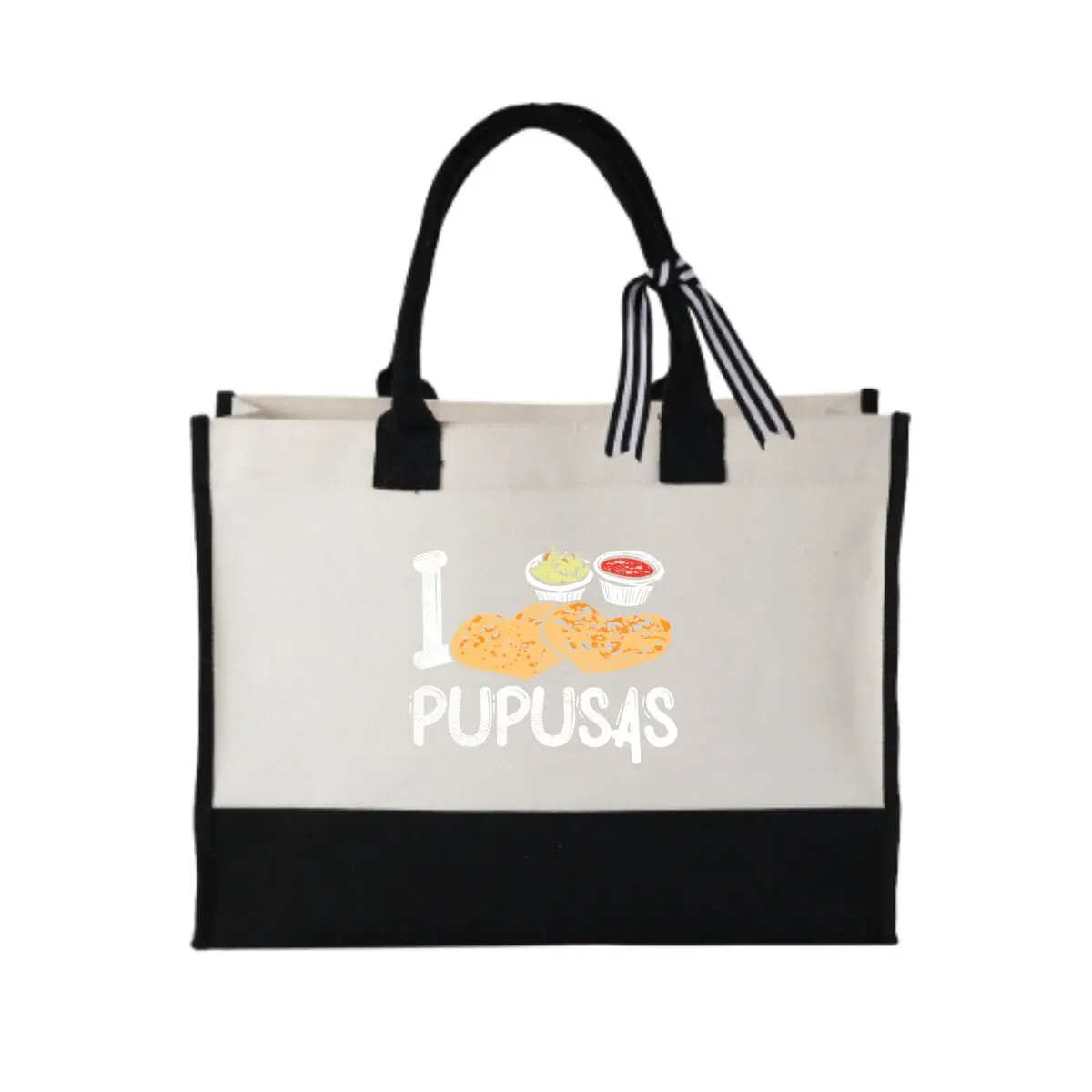 

Pupusas Love Food - Inspired, Salvadoran Dish Art Design 2025 New Arrival Fashion Practal Spacious Reusable Tote Bag