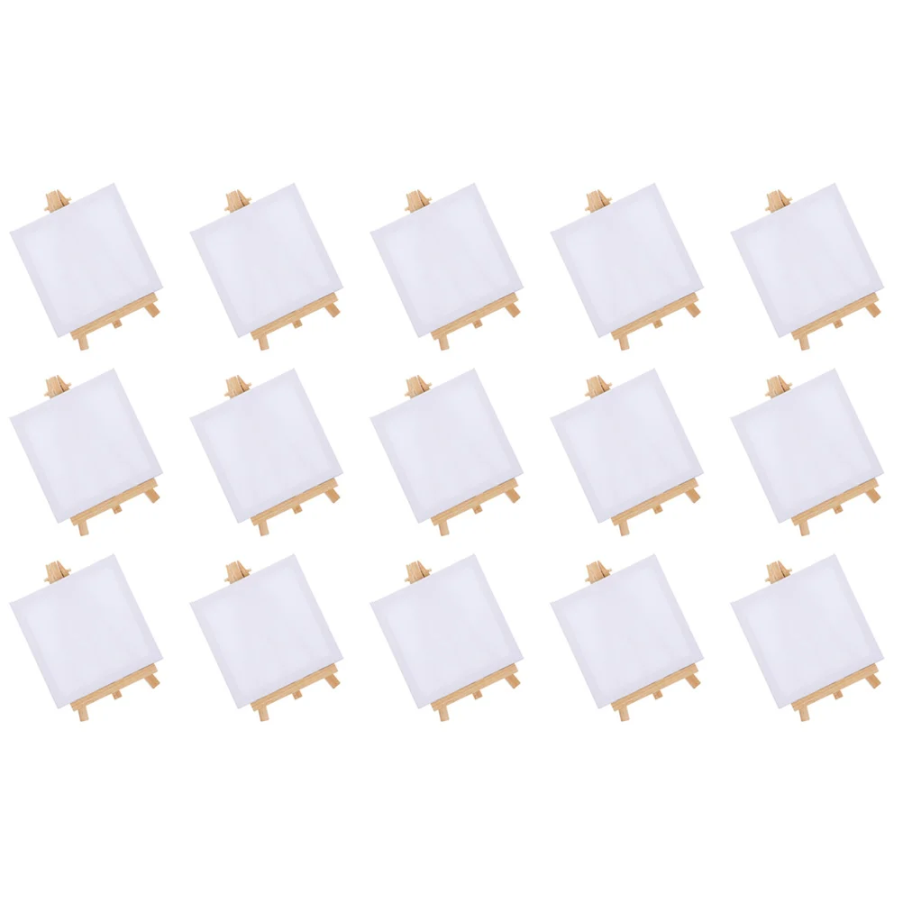 

15 Sets Kids Easel Picture Frame and Canvas Holder Small Easels for Display Paint Watercolor Large Wood Child