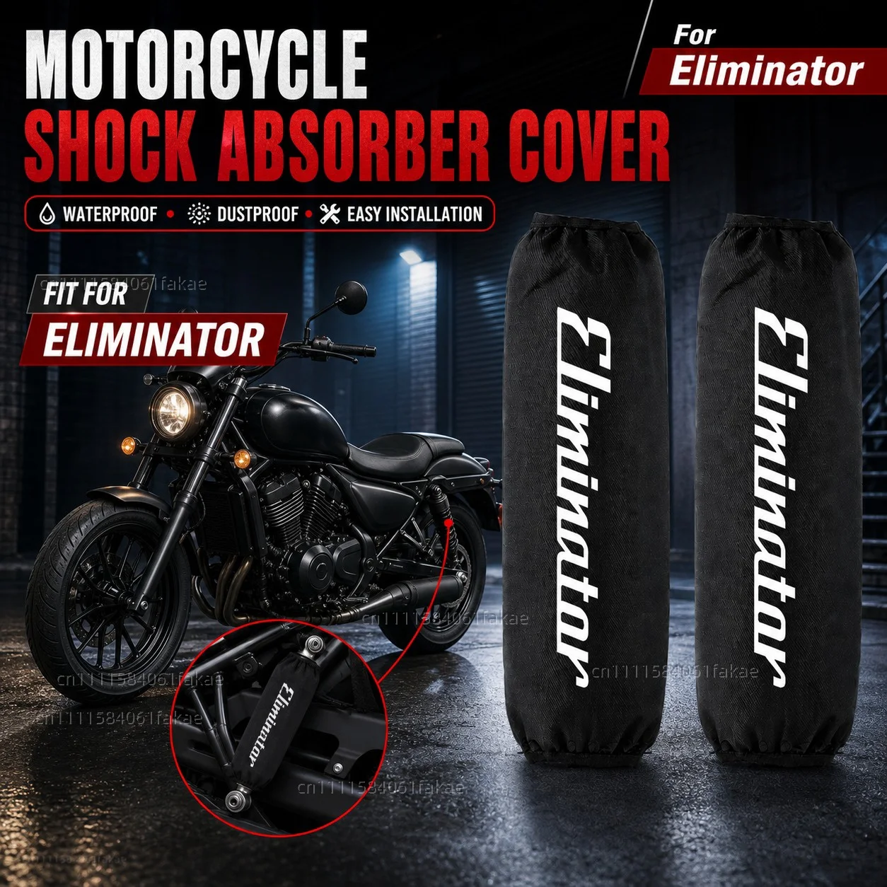 

For eliminator 500 eliminator 500 se Motorcycle Rear Shock Absorber Protector Cover 270mm 350mm Suspension Protection Guard