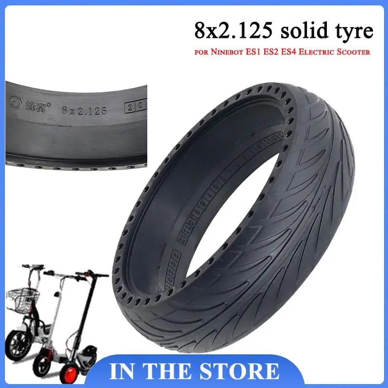 Solid Tyre 8x2.125 Inflation Free Anti-Skip Shock Absoption Tyre For Ninebot Segway ES1/ES2/ES3/ES4 Electric Scooter Tire