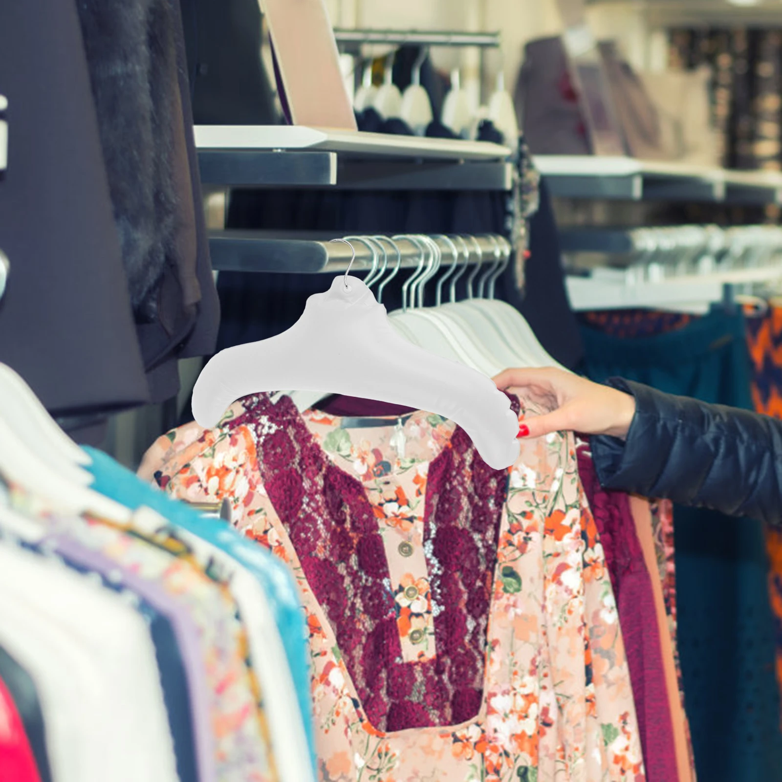 

3Pcs Inflatable Hangers Multi Pants Hangers Space Saving Laundry Drying Hanger Smooth Surface Easy Use Closet Hanger