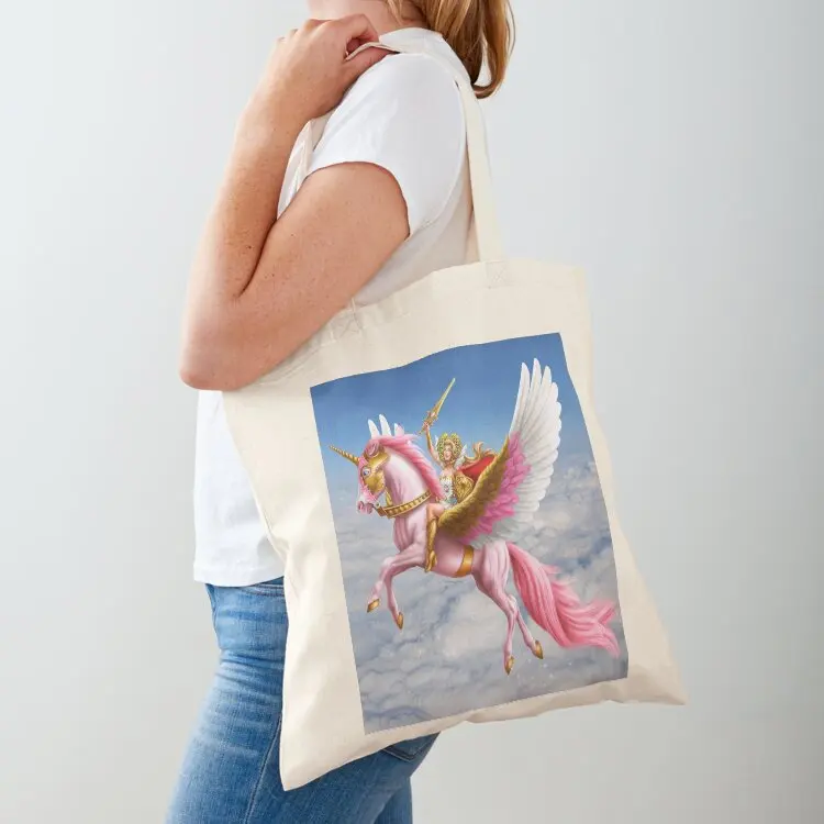 

She-Ra and Swiftwind soaring in the clouds! Tote Bag tote bag university Big bag canvas tote Women's handbag