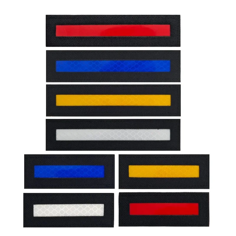 Reflective Strip Hook & Loop PVC IR Patches Striking At Night Embroidery Armband Backpack Hat Cloth Tactical Patch for Clothing