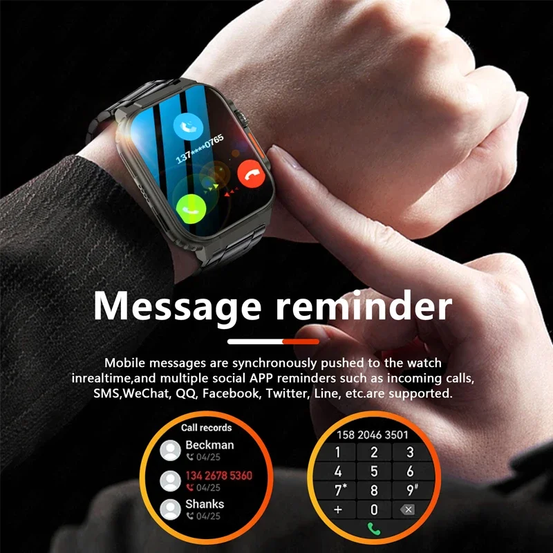 AMOLED HD Screen Bluetooth Call Women Smart Watch Men 600Mah Large Battery 100+ Sports Fitness Tracker Waterproof Smartwatch Man