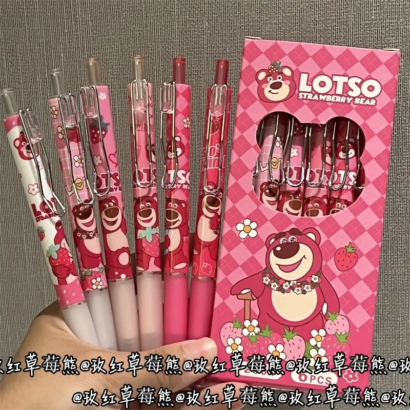 Wholesale Disney Lotso cute gel pen anime cartoon new black carbon bullet student exam special plastic quick-drying black pen