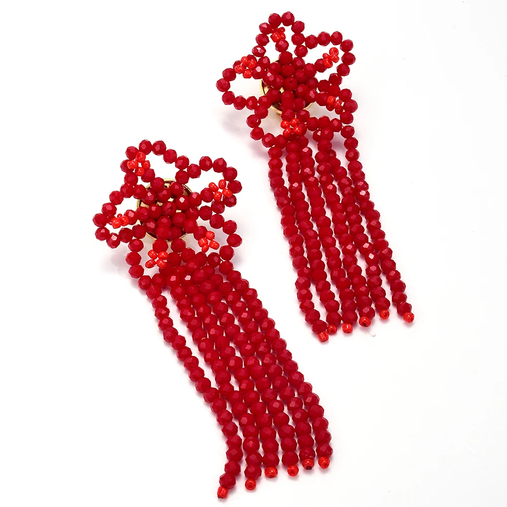 Bohemia Handmade Beads Dangle Earring Women's Ethnic Vintage Statement Acrylic Drop Earrings Jewelry Wholesale Brincos image 4