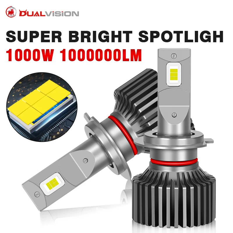 

H7 Best LED H4 H11 Лампа Canbus HB3 HB4 9005 9006 H1 9012 HIR2 Светодиодная лампа 12 шт. CSP чипы 6000K Автомобильная фара 1000 Вт 12 В Свет