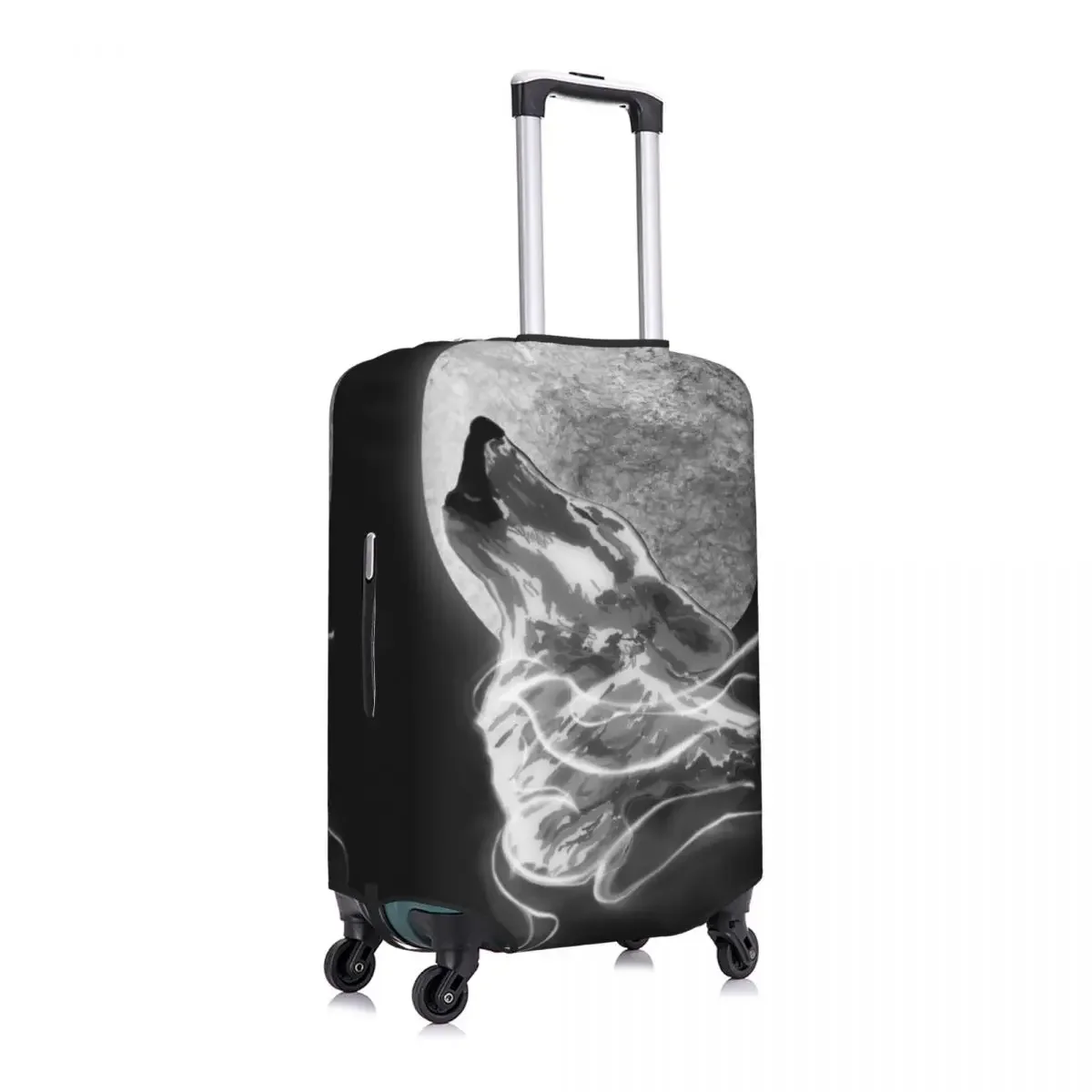 Wolf Moon Print Luggage Protective Dust Covers Elastic Waterproof 18-32inch Suitcase Cover Travel Accessories