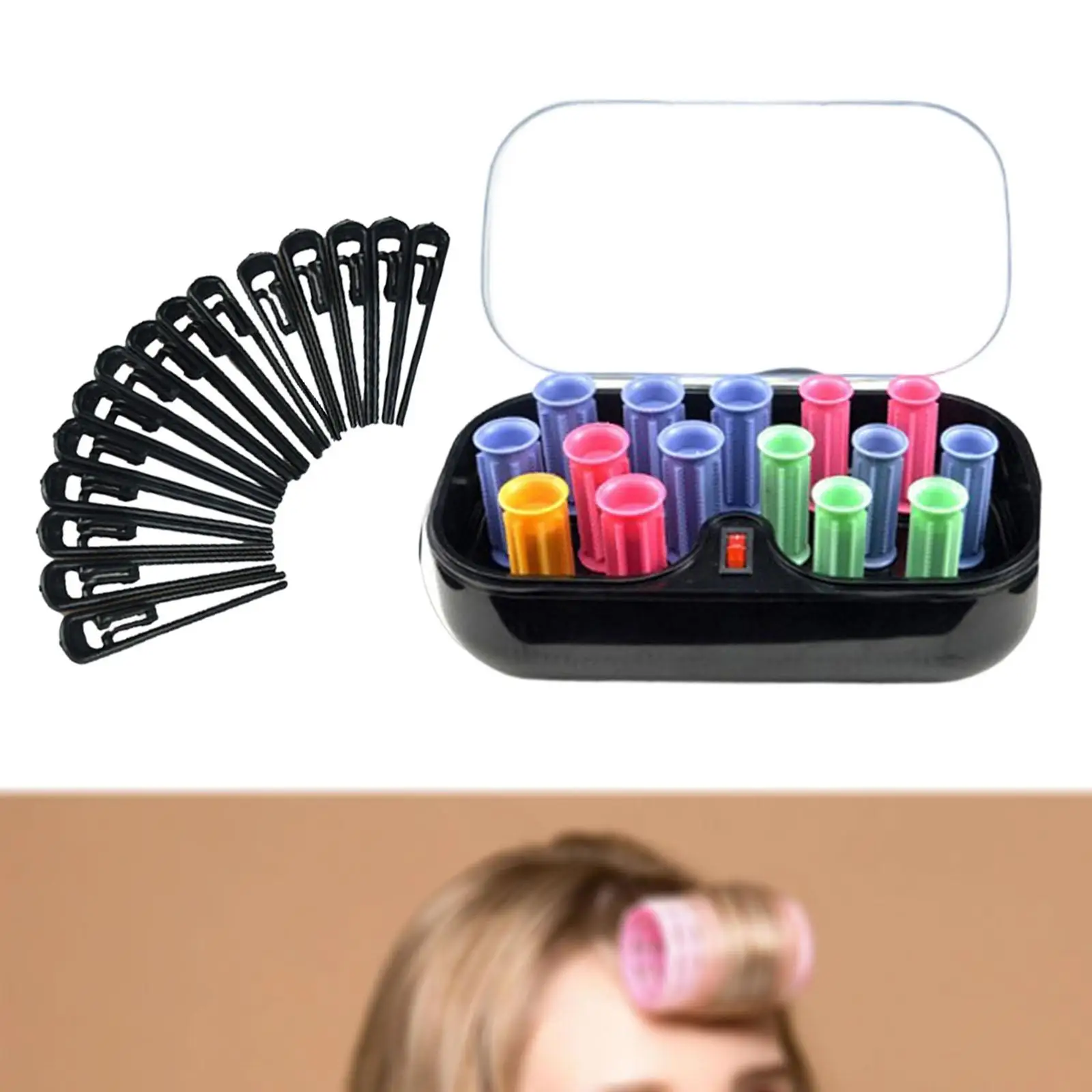 15x-電気加熱ヘアローラー-カーリングロール-100w-持ち運びが簡単-ポータブル-クラシック-インスタントヒート-diy-ヘアスタイル-ヘアカーラー