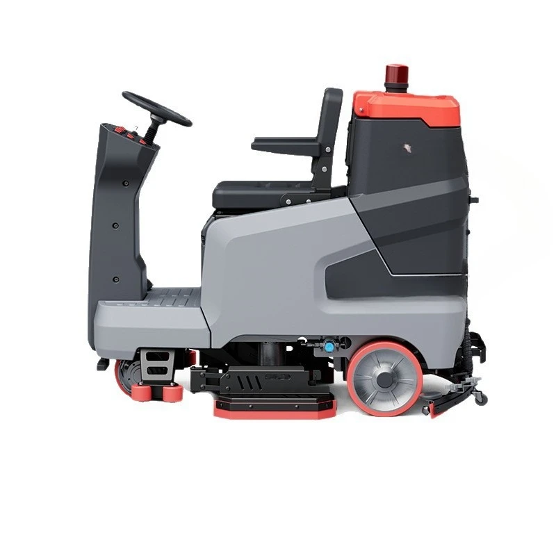 Drive-on washing machine, mall sweeping and mopping machine