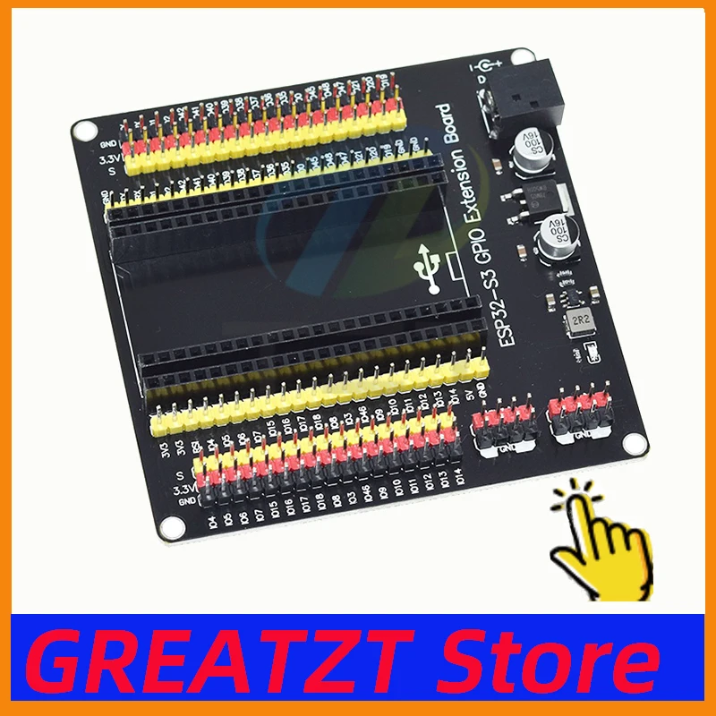 1/3PCS ESP32-S3 GPIO Expension Boards 44Pin Digital IO Pins DC-Powered ESP32 S3 IOT Development Board for Arduino IDE