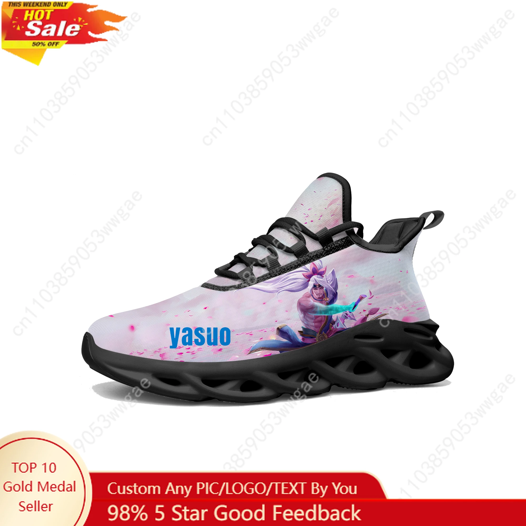 

Yasuo кружевная сетчатая обувь, кроссовки на плоской подошве, мужские и женские спортивные кроссовки, спортивные кроссовки, удобная обувь высокого качества по индивидуальному заказу