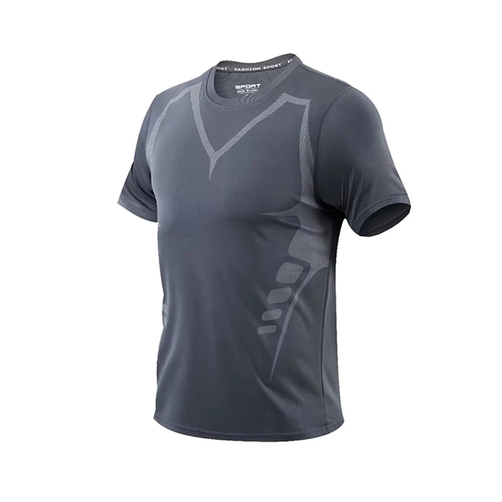 Men's Summer T-shirt With Cool And Breathable Quick Drying Material Round Neck Suitable For Fitness And Sports Aeautiful Casual