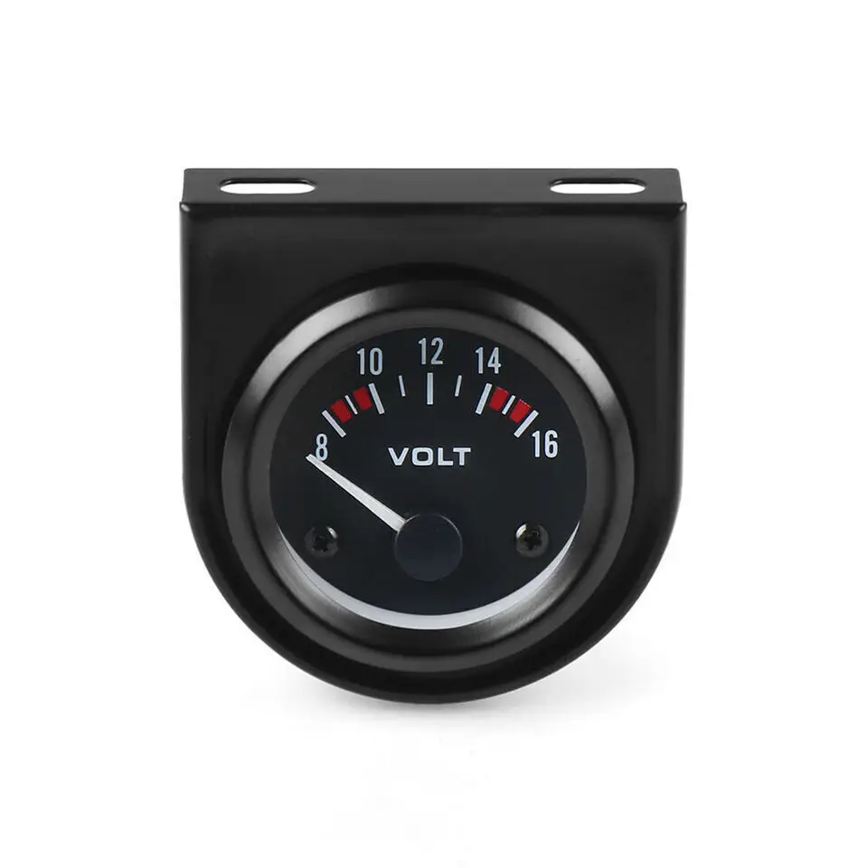 

2" 52mm Mechanical White LED Car Auto Volt 8-16V Voltmeter Voltage Gauge Meter