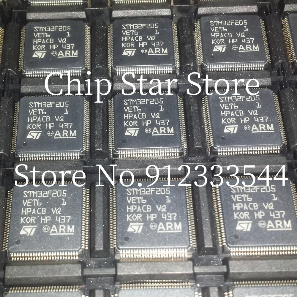 5-50pcs  STM32F205VET6  STM32F205  LQFP100  ARM MCU STM32 Family STM32F2 Series Microcontrollers  100%New And Original