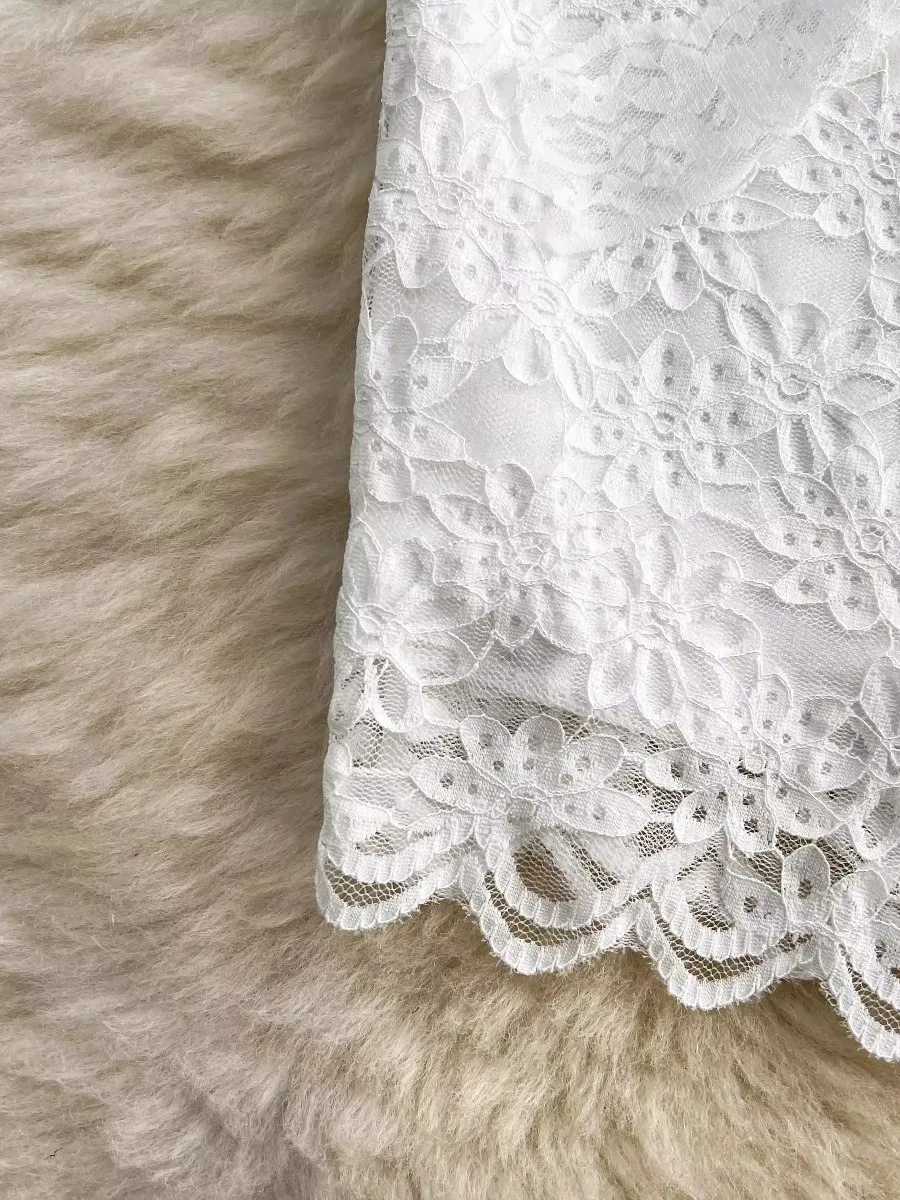 Foamlina مثير الخامس الرقبة المنخفضة قطع تفريغ الدانتيل فستان قصير الأكمام المرأة أنيق شيك أسفل ضيق نحيل فساتين تنورة صغيرة