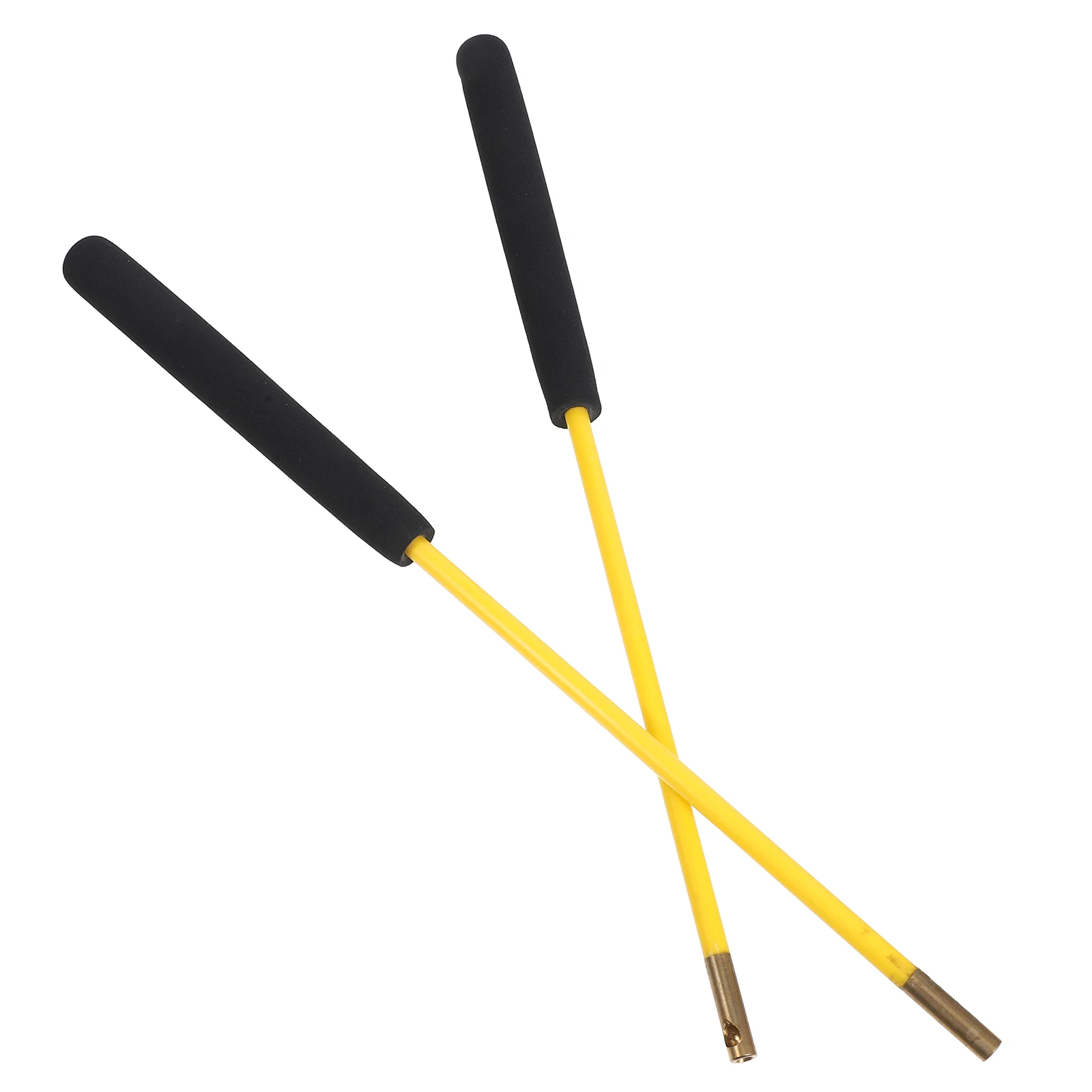

2pcs Anti-slip Diabolo Sticks Ergonomic Handle Lightweight Replacement Yellow Elder Fitness Bamboo Pole Chinese