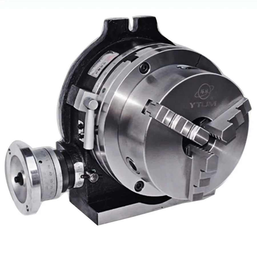 

Milling machine indexing head rotary worktable three jaw chuck universal indexing disc rotator vertical and horizontal manual