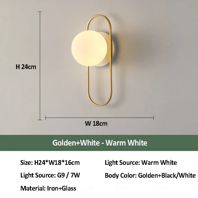 Настенный светильник в скандинавском стиле, стеклянное бра G9 для гостиной, спальни, домашний декор, прикроватный светильник для бара, кабинета, коридора, 7 Вт