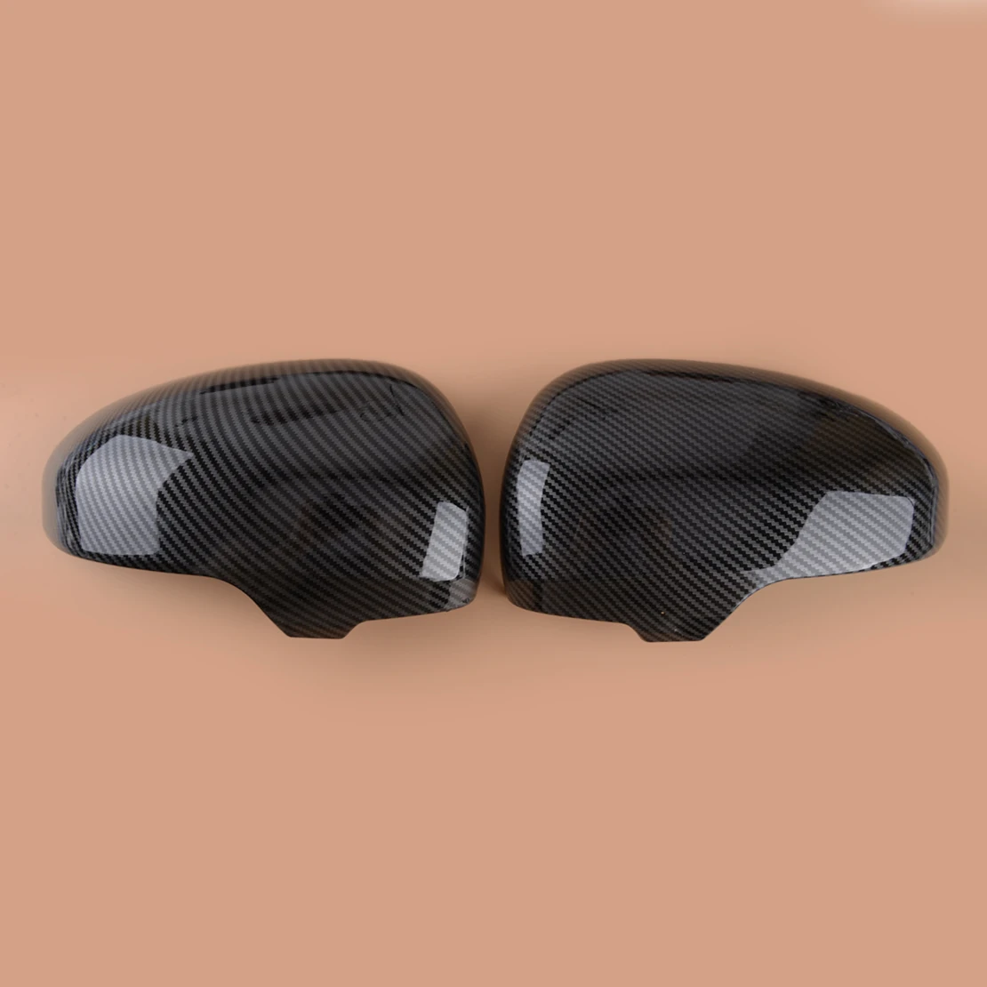 

1 Pair Carbon Fiber Grain ABS Side Rear View Mirror Covers Trims Fit for Scion iQ Hatchback 2012 2013 2014 2015