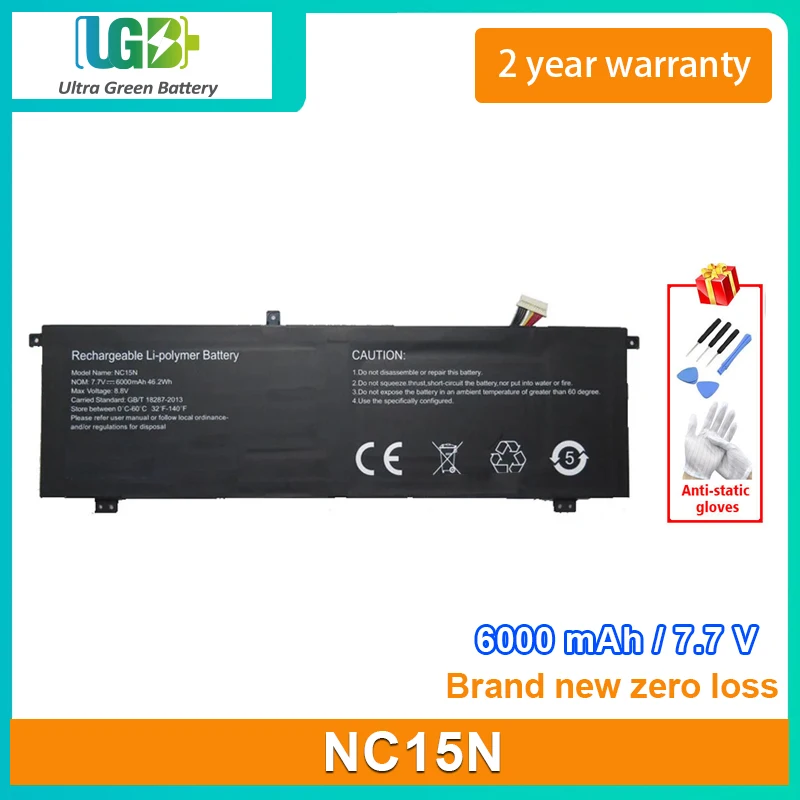 

UGB Новый аккумулятор для ноутбука NC15N 7,7 V 6000mAh 46.2Wh