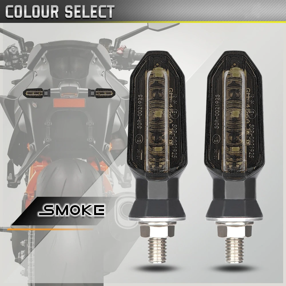 NLperal Motorfiets LED Richtingaanwijzers 8mm Mini Amber Knipperlicht Blinker Richtingaanwijzer 12V Moto Indicator Accessoires