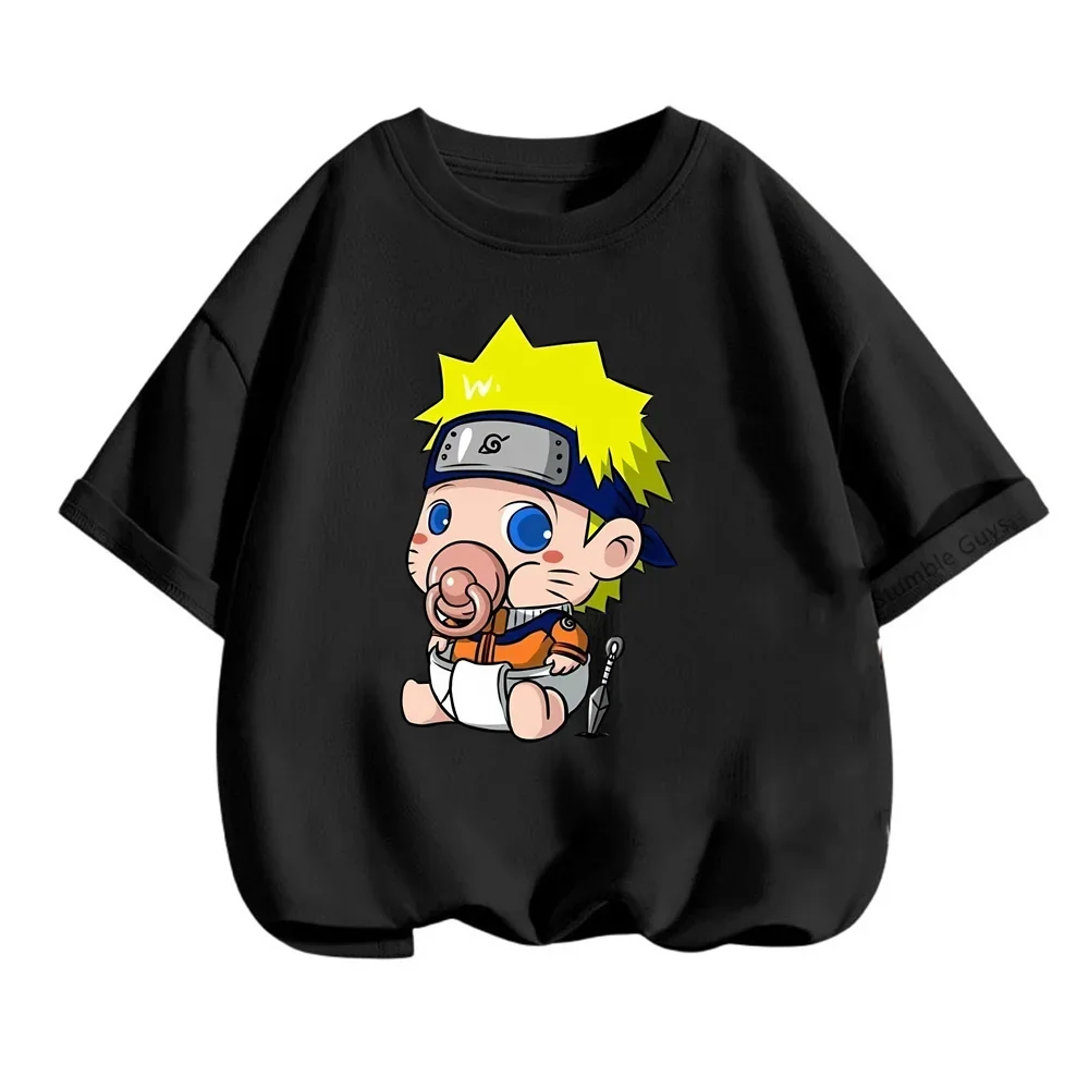 Narutos 3d Print Cosplay Cartoon T-shirt Treasure Seeking Boy T-shirt Children's Clothing Short Sleeve Children's Street Top