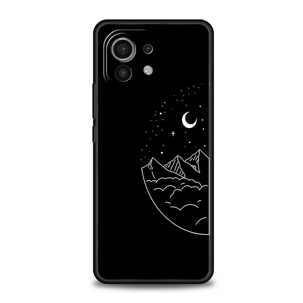 Phone Case For Xiaomi Mi 15 14 14T 13T 12T Pro 12 13 11 Lite 5G 11T X6 X5 Pro Soft TPU Cover Couple Cartoon Aesth sun moon