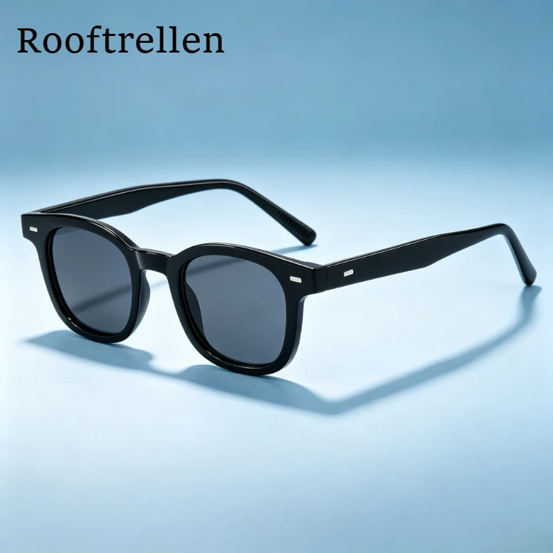 Lunettes de soleil rondes tendance vintage pour femmes et hommes, design de marque 2026, lunettes de soleil carrées rétro à rivets, protection UV400 pour hommes et femmes
