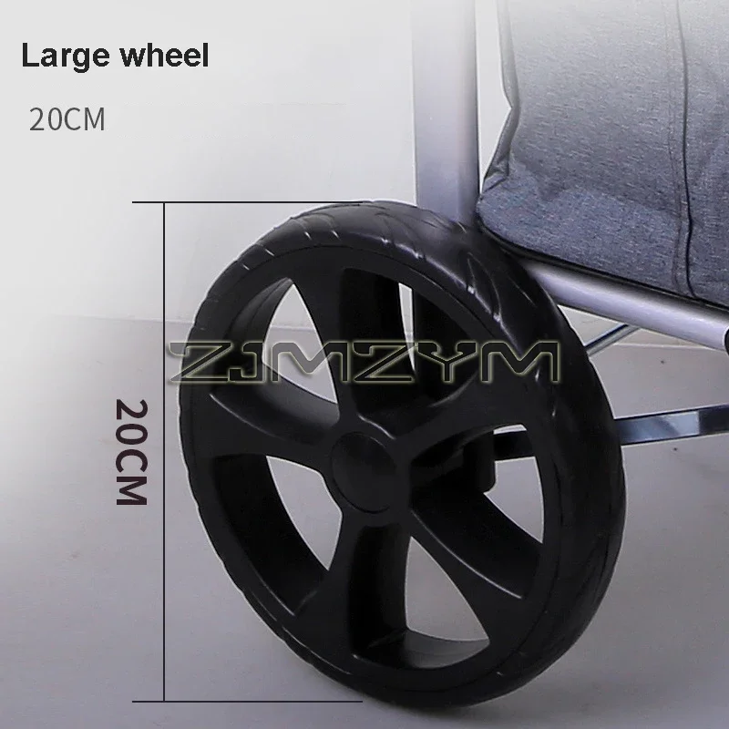50KG Load Bearing Shopping Cart Waterproof Wear-resistant Luggage Cart Folding Large Capacity Grocery Cart With Anti-slip Pad