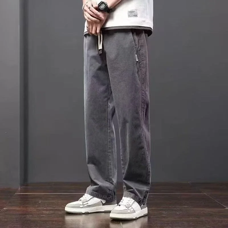 

Minimalist Low Price Men's Cargo Pants Loose Grey Slacks Designer Long New In Aesthetic Cheap Nylon Luxury Casual Male Trousers