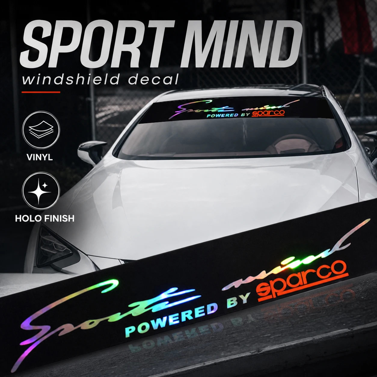 130cm Holographic Color Shift Vinyl Windshield Banner Racing Sport Style Decal Car Sun Strip Sticker Easy Apply Universal