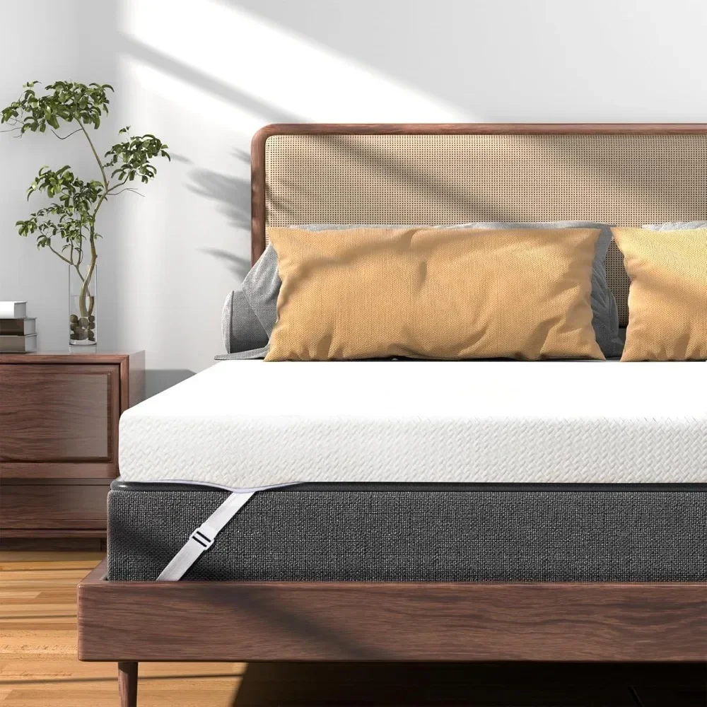 

3 Inch Gel Memory Foam Mattress Topper Queen, Cooling Mattress Topper with Removable & Washable Bamboo Cover