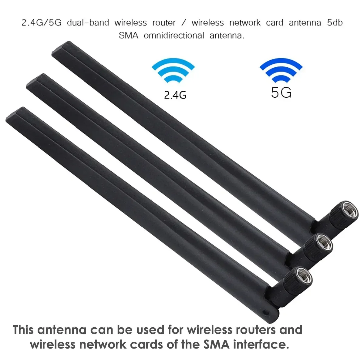 Quality Antenna RP-SMA Female Router WIFi Wireless 16CM 2.4G/5G 6DBi Dual-Band For ASUS High Gain Network Card