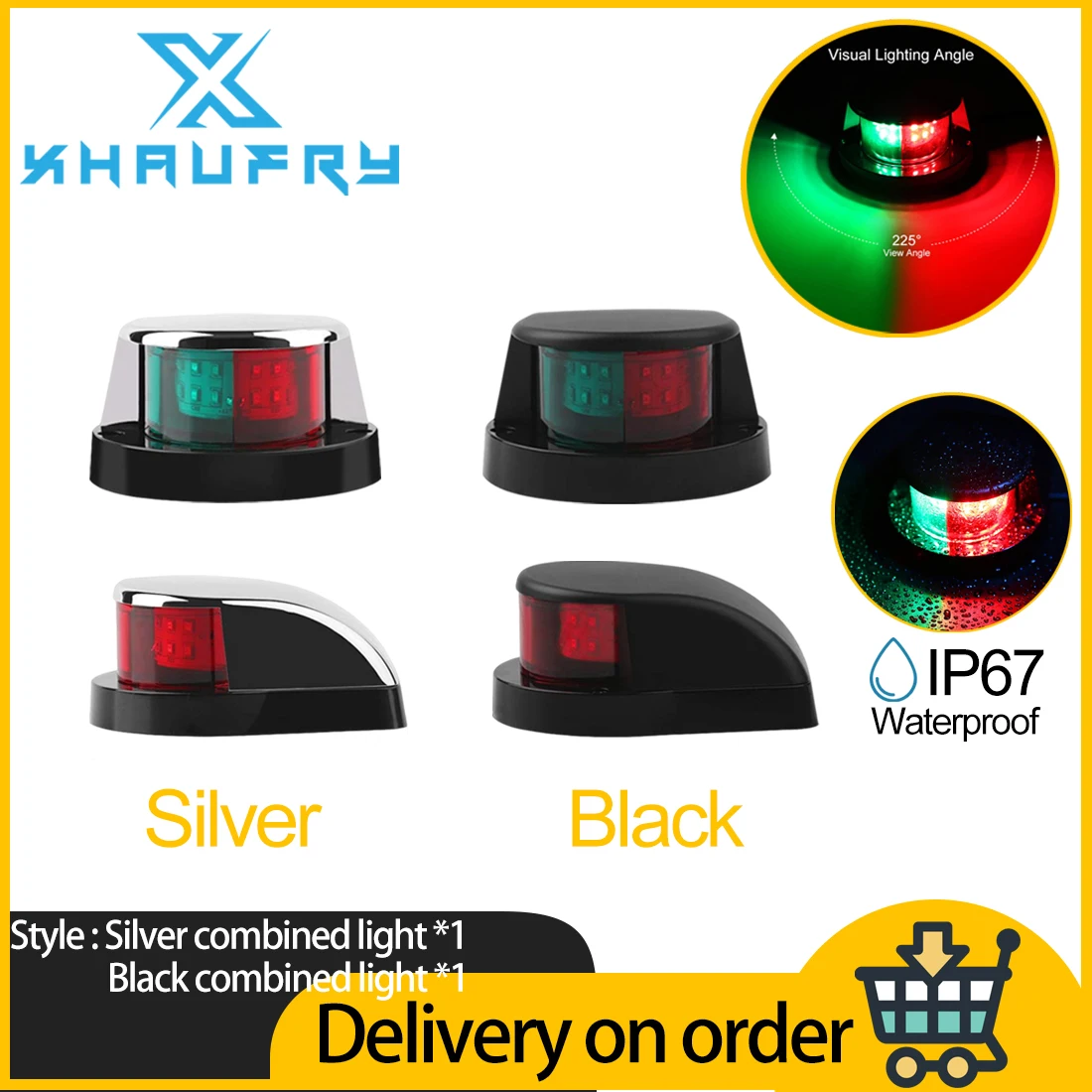 

1pc 12V LED Running Lights For Boat Navigation Light Sailing Signal Lamp Marine Boat Side Lights Yacht Lights