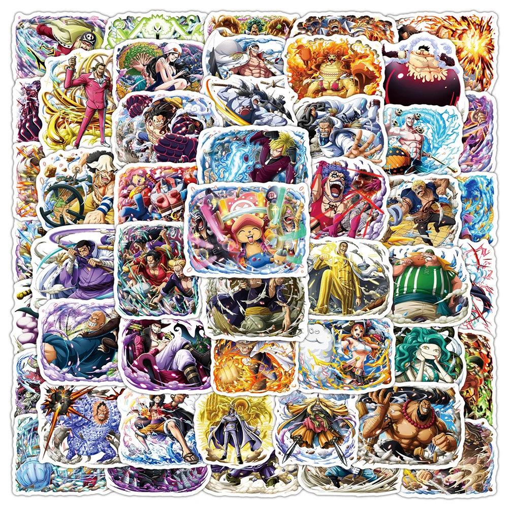

10/30/60pcs Anime ONE PIECE Stickers Classic Manga Decals Motorcycle Laptop Suitcase Guitar DIY Waterproof Cool Sticker Kid Toys