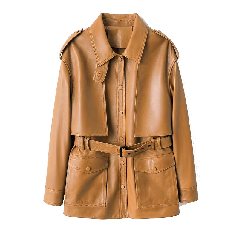 

Women New Fashion genuine leather coat